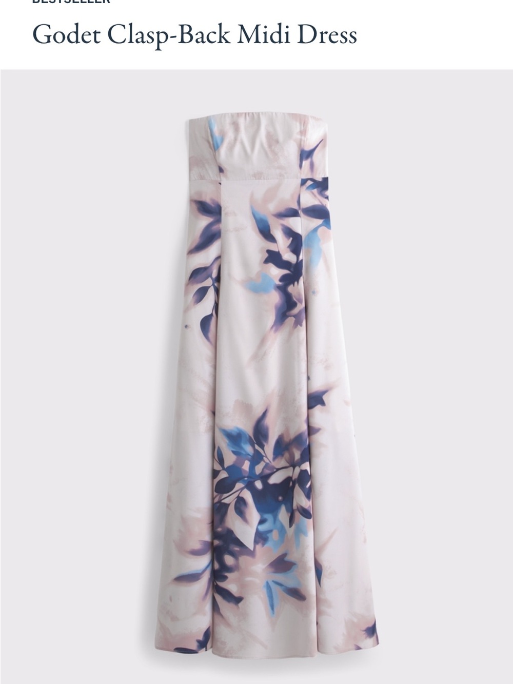 Abercrombie & Fitch Godet Clasp-Back Midi Dress